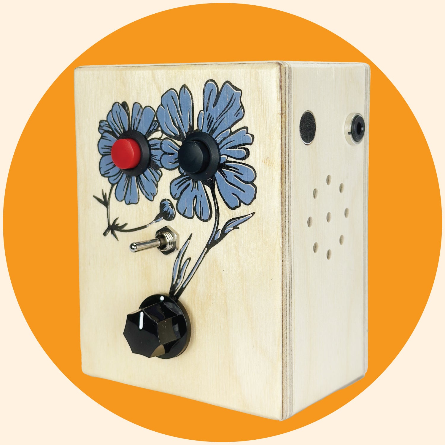 side view of the Daisy designed audio sound gadget by BrandNewNoise