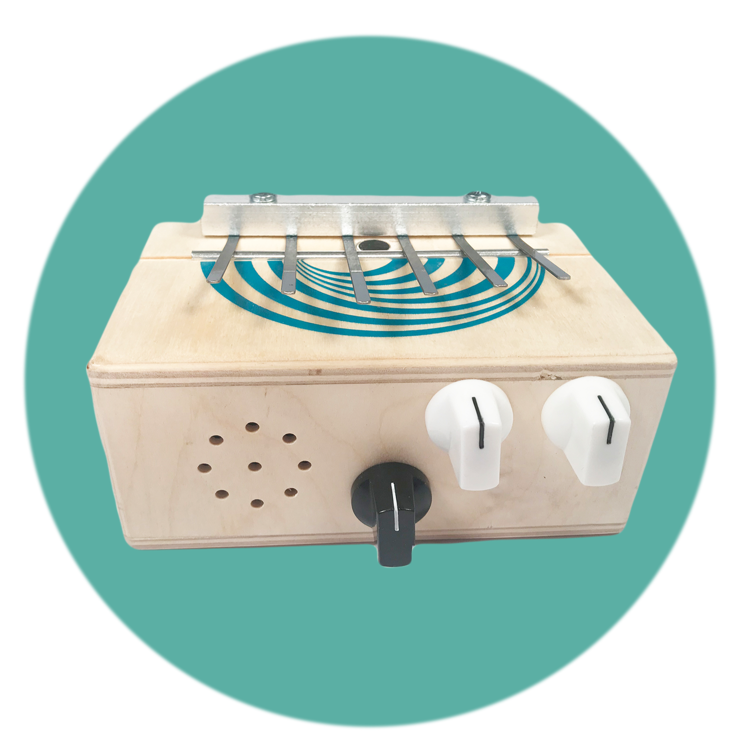 Handmade kalimba experimental instrument with built-in audio effects, musical toys for kids and adults